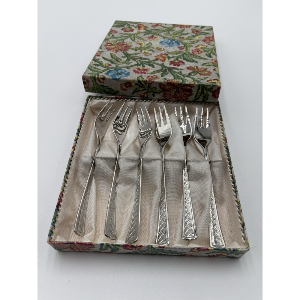 WMF 2200 Silver plate Marked 90 Cake Pastry Cocktail Forks - Set Of 6